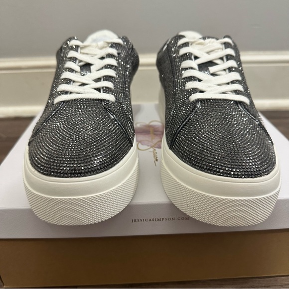 Jessica Simpson Anthracite Charcoal Cherello 2 Platform Sneakers Size 9.5 - Picture 10 of 15